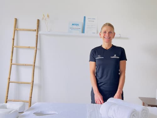 Sportmasseur Judith in de massage praktijk